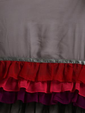 layered ruffled plain saree with blouse - 16640344 - Standard Image - 5