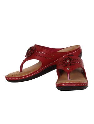 red slippers flip flops - 16640359 - Standard Image - 2