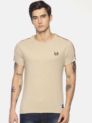 beige taped t-shirt - 16640808 - Standard Image - 2