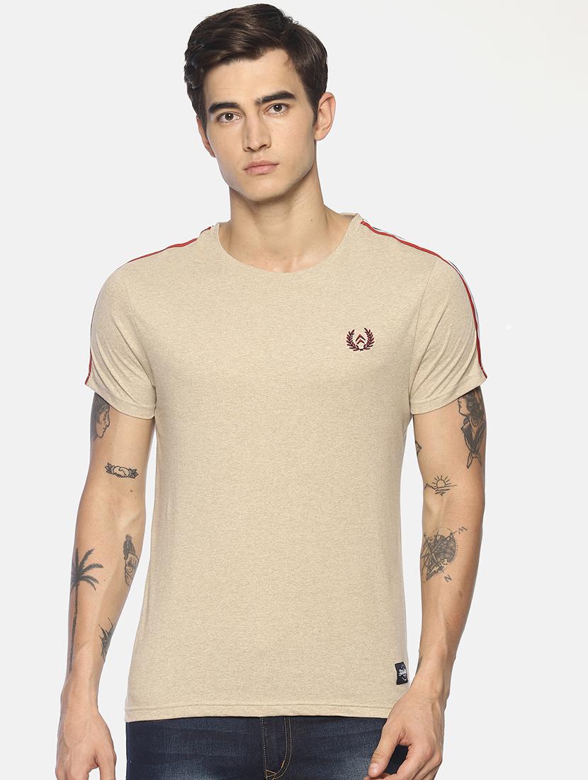 beige taped t-shirt - 16640808 - Zoom Image - 2