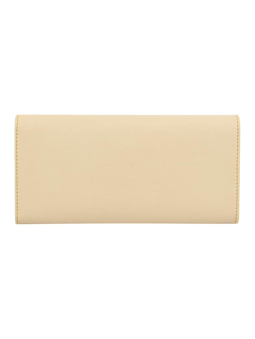 beige leatherette (pu) regular clutch - 16640917 - Zoom Image - 2