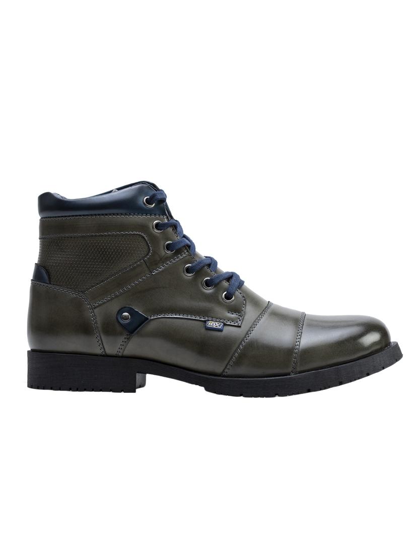 grey leatherette high ankle boots - 16641173 - Zoom Image - 2