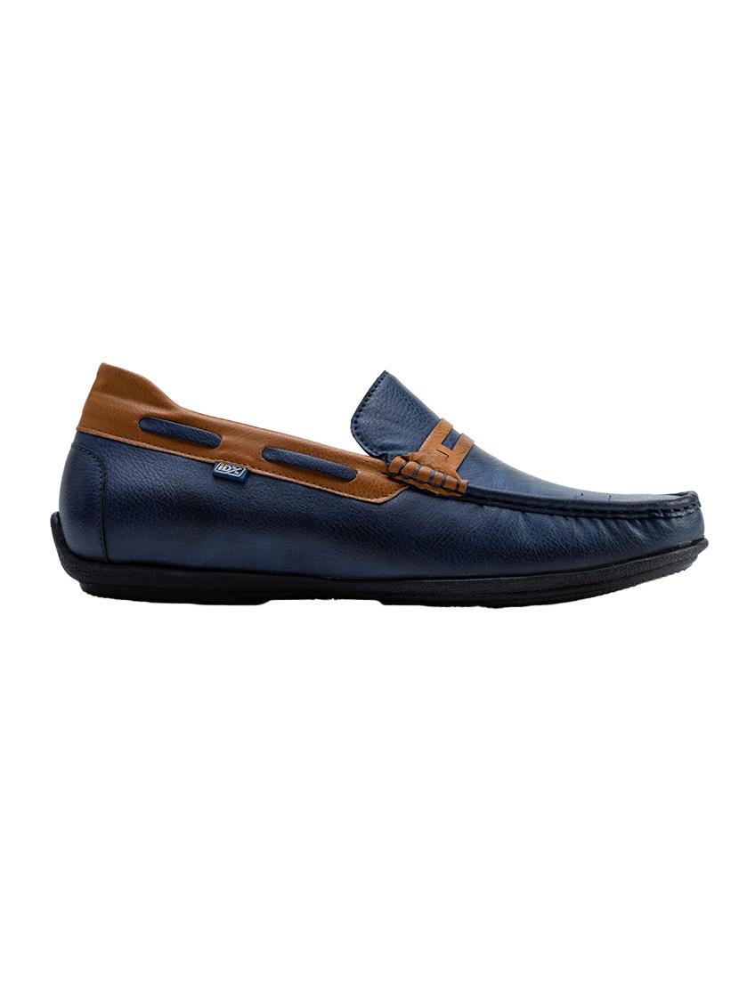 blue leatherette slip on loafers - 16641177 - Zoom Image - 2