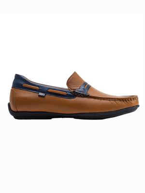 tan leatherette slip on loafers - 16641178 - Standard Image - 2