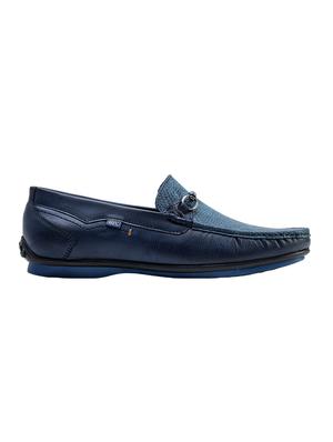 blue leatherette slip on loafers - 16641179 - Standard Image - 2