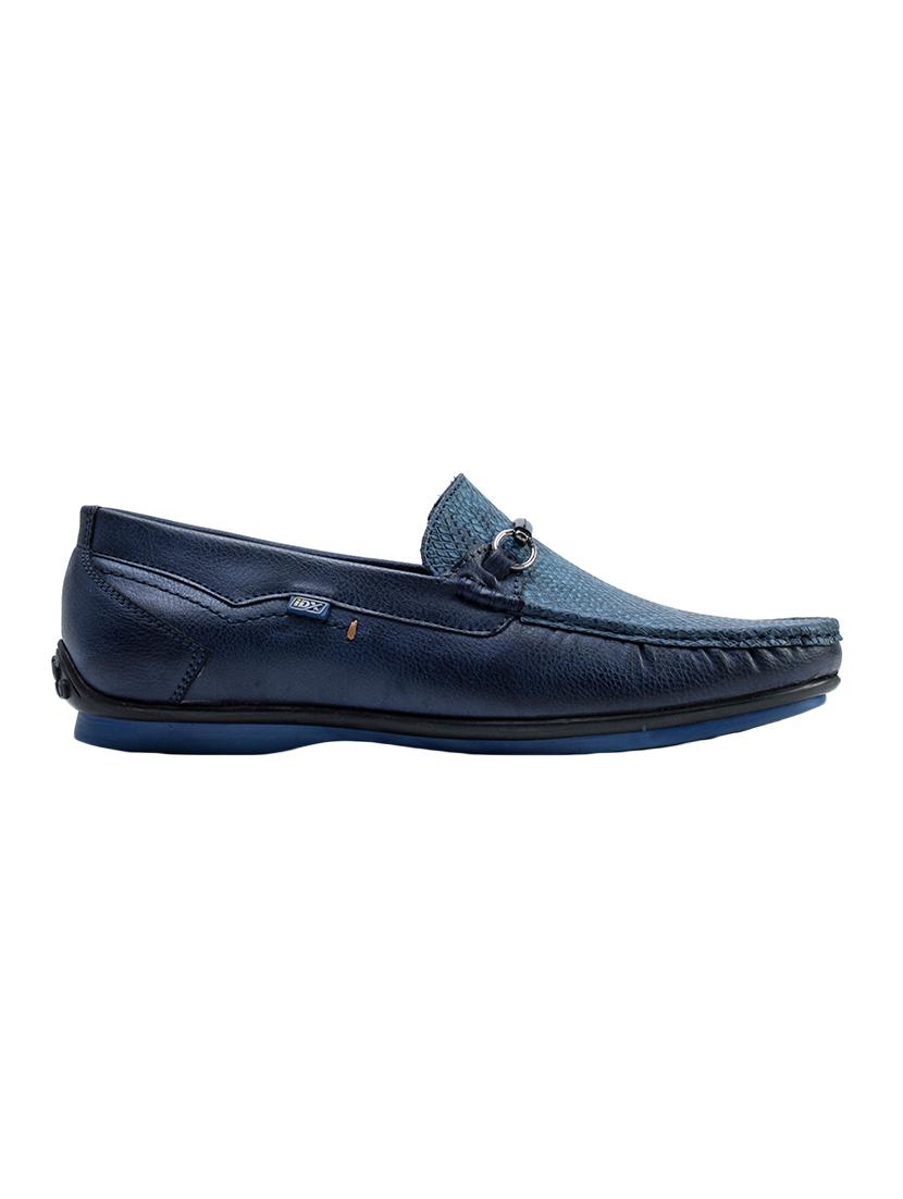 blue leatherette slip on loafers - 16641179 - Zoom Image - 2