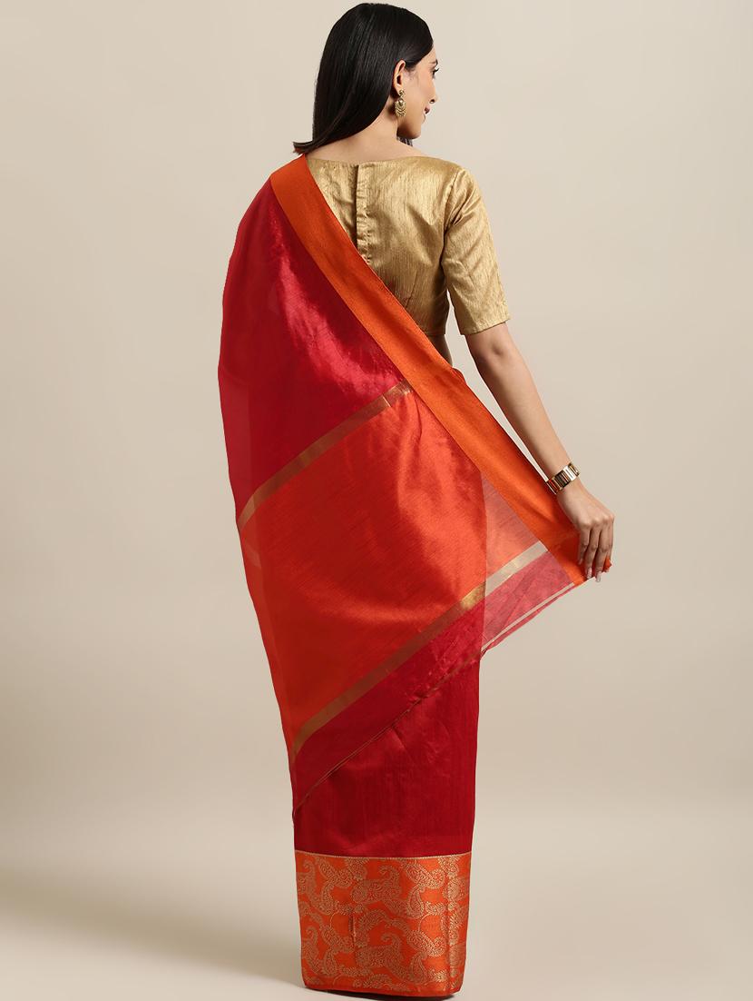self-design banarasi saree with blouse - 16641217 - Zoom Image - 2