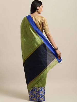 self-design banarasi saree with blouse - 16641223 - Standard Image - 2