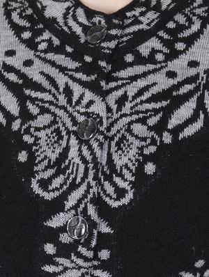 mandarin neck floral wool cardigan - 16641302 - Standard Image - 5