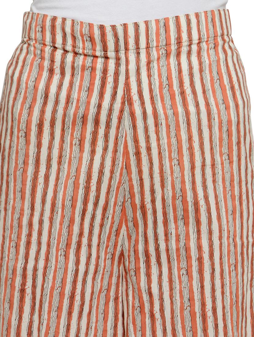 high rise striped palazzo - 16641482 - Zoom Image - 5