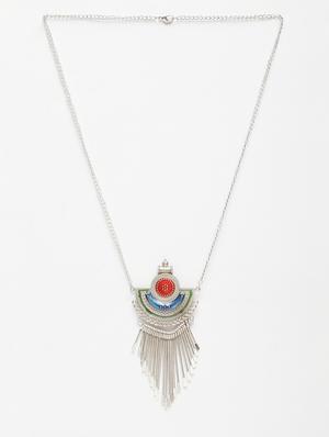 multi colored metal long necklace - 16641652 - Standard Image - 2