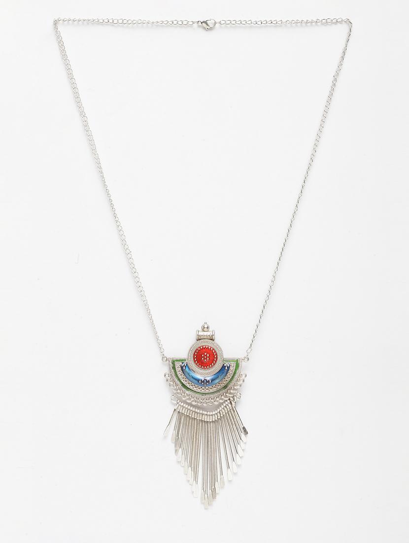 multi colored metal long necklace - 16641652 - Zoom Image - 2