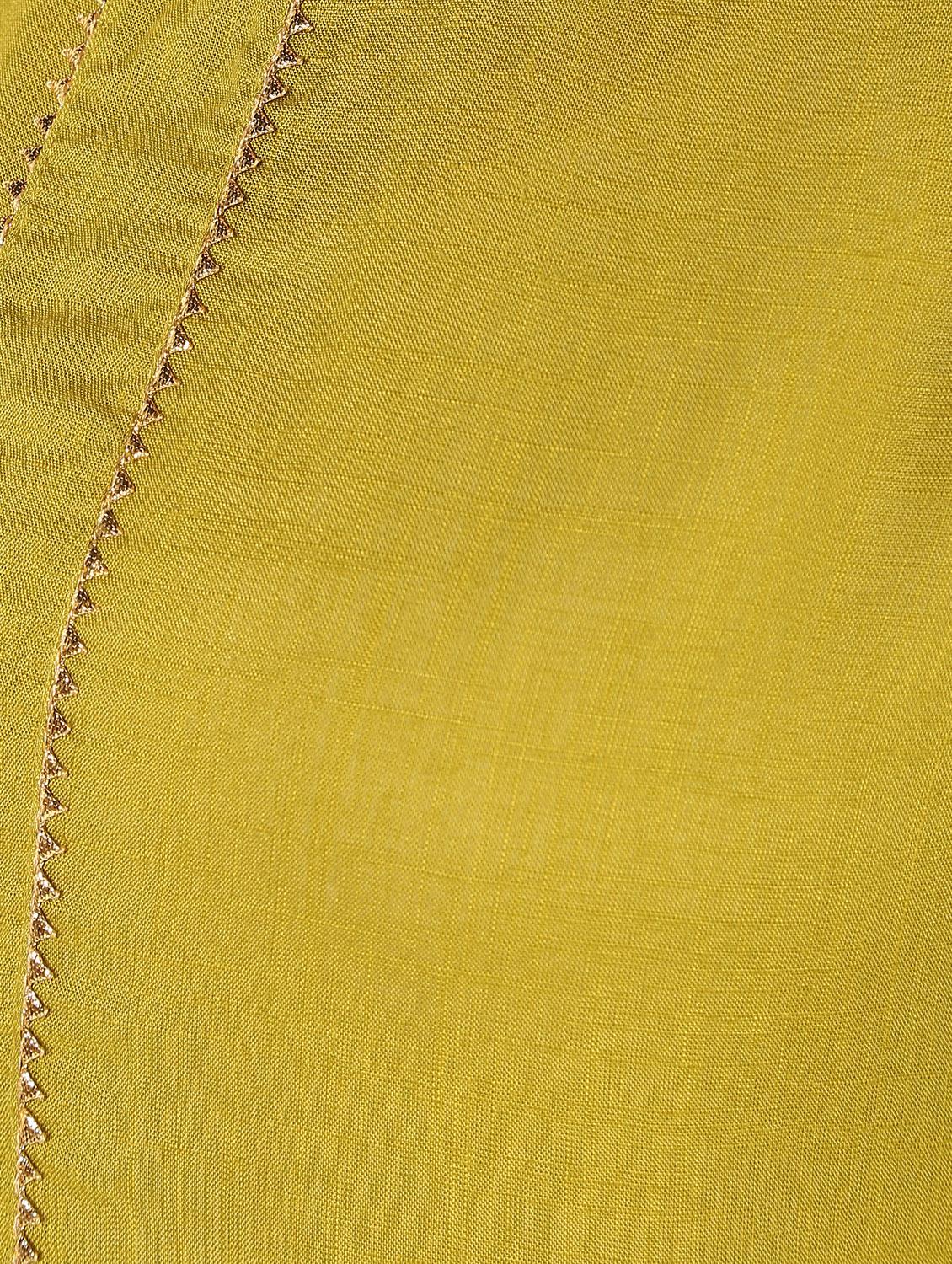 solid straight kurta with gota work - 16641694 - Zoom Image - 5