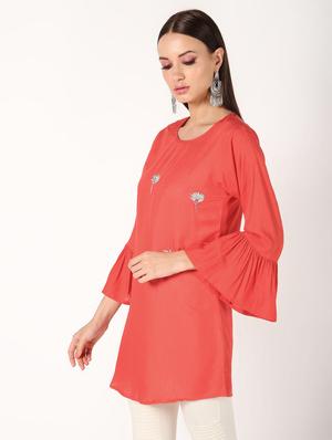 zari embroidered a-line kurti - 16641697 - Standard Image - 2
