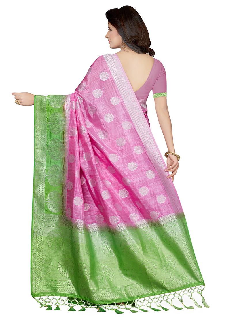 self-design woven saree with blouse - 16641752 - Zoom Image - 2