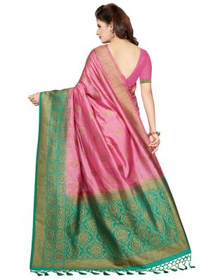 self-design woven saree with blouse - 16641755 - Standard Image - 2
