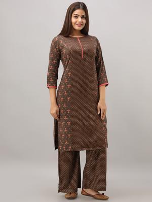 printed kurta palazzo set - 16642130 - Standard Image - 2