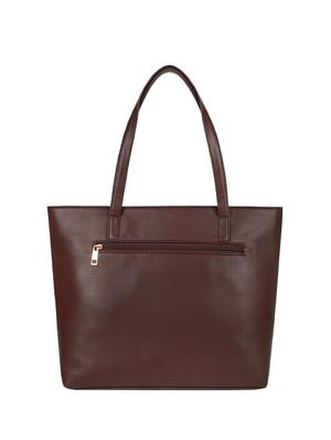 brown leatherette (pu) regular tote - 16642630 - Standard Image - 2
