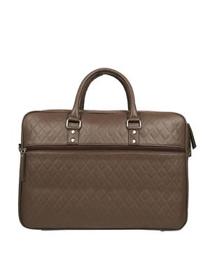 brown leatherette (pu) laptop laptop bag - 16642667 - Standard Image - 2