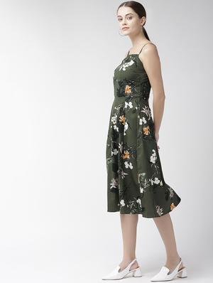 shoulder strap floral a-line dress - 16642819 - Standard Image - 2