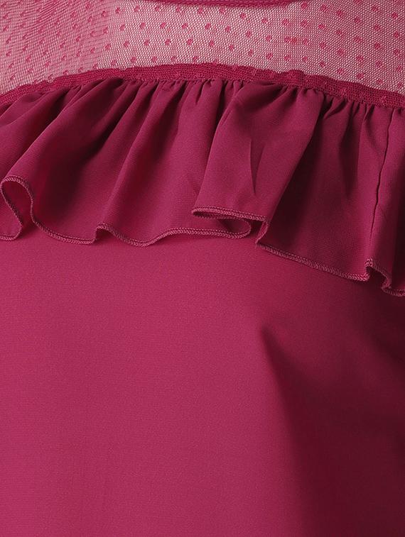 ruffle detail mesh inserted top - 16642835 - Zoom Image - 5