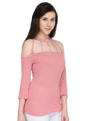 choker neck striped top - 16642841 - Standard Image - 2