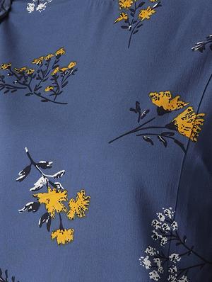 cold shoulder ruffle detail floral top - 16642845 - Standard Image - 5