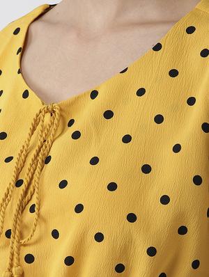 tassel tie up polka dots top - 16642852 - Standard Image - 5