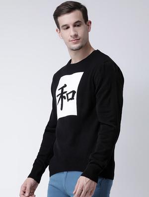 black chest print pullover - 16643025 - Standard Image - 2