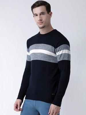 navy blue striped pullover - 16643031 - Standard Image - 2