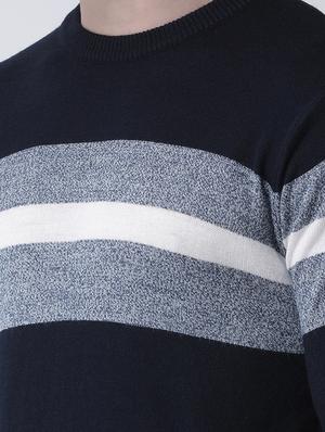 navy blue striped pullover - 16643031 - Standard Image - 5