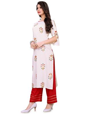 block print straight kurta - 16643051 - Standard Image - 2