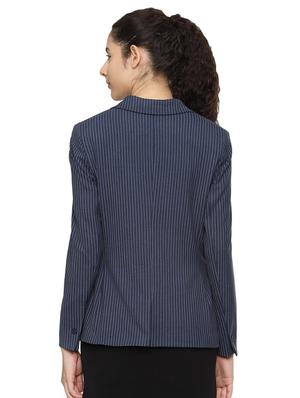 lapel neck striped blazer - 16643070 - Standard Image - 2