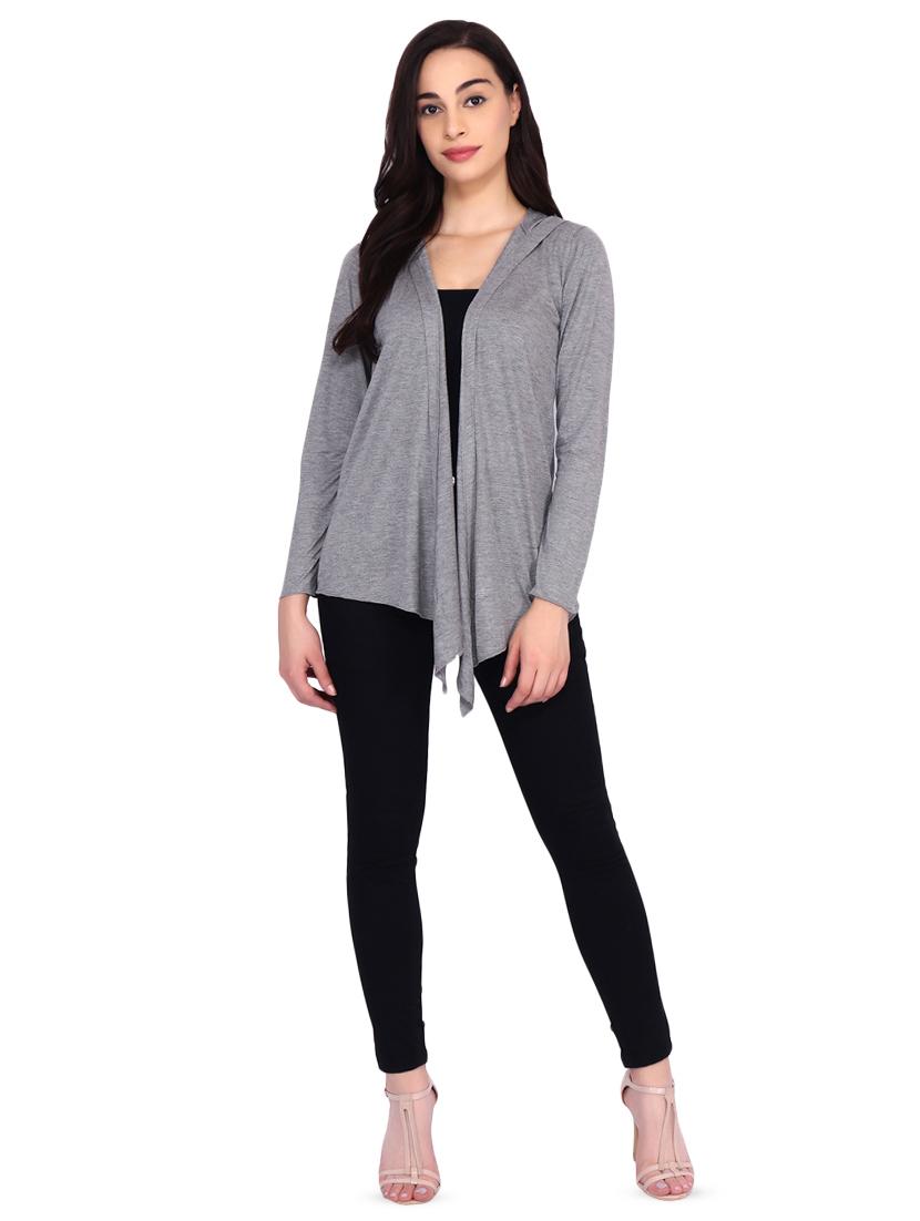 hooded neck asymmetric shrug - 16643370 - Zoom Image - 5