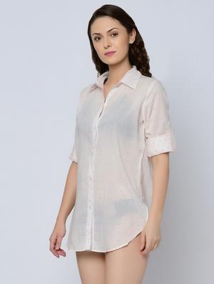 roll up sleeved polka dots coverup - 16643510 - Standard Image - 2