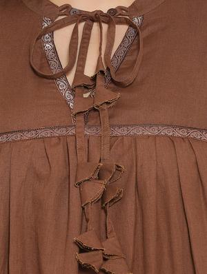 tie up neck lace insert tunic - 16643528 - Standard Image - 5