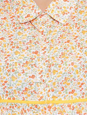 bell sleeved floral shirt tunic - 16643530 - Standard Image - 5