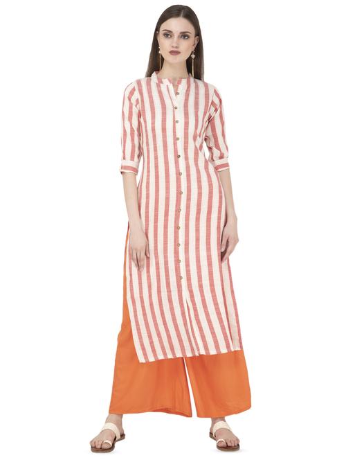 striped straight kurta - 16643543 - Standard Image - 1