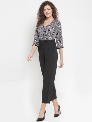 tie front full leg jumpsuit - 16643681 - Standard Image - 2