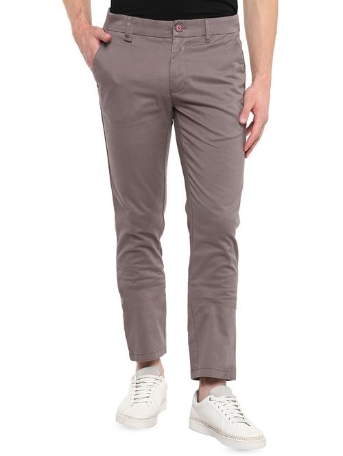 grey solid chinos - 16643823 - Standard Image - 1