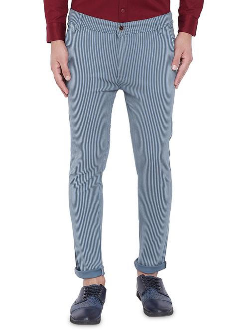 light blue striped chinos - 16643837 - Standard Image - 1
