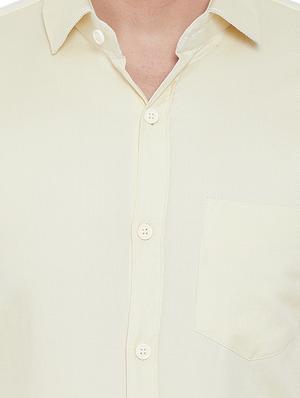 yellow solid casual shirt - 16643974 - Standard Image - 5