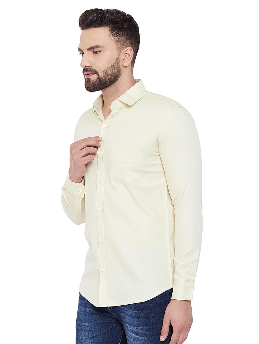 yellow solid casual shirt - 16643974 - Zoom Image - 2