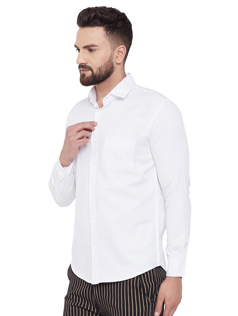 white solid casual shirt - 16643978 - Zoom Image - 2