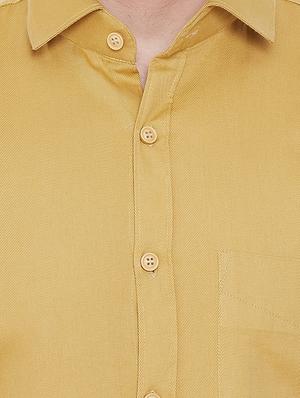 mustard solid casual shirt - 16643981 - Standard Image - 5