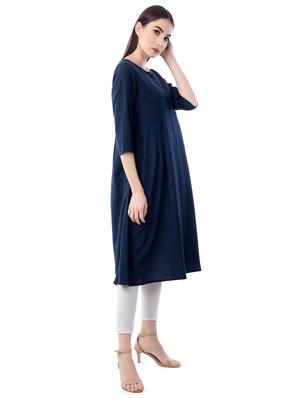 solid flared kurta - 16644159 - Standard Image - 2