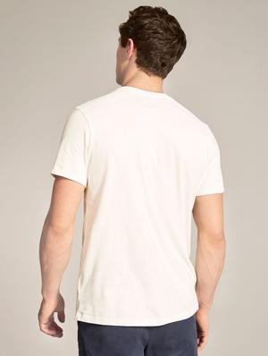 beige chest print t-shirt - 16644176 - Standard Image - 2