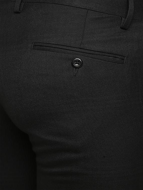 black solid flat front formal trouser - 16644182 - Zoom Image - 5