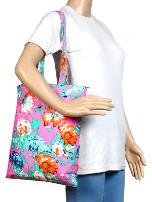 pink canvas printed shopping bag - 16644294 - Standard Image - 5