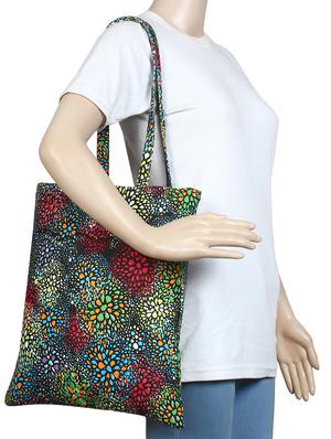 multi colored canvas printed shopping bag - 16644297 - Standard Image - 5
